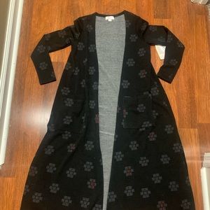 Black and Gray Lularoe Sarah Cardigan